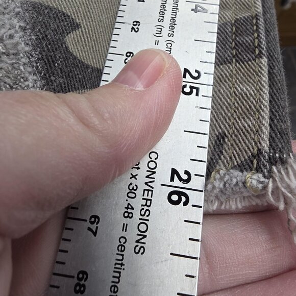 Zara Basic Z1975 Denim Jeans Womens 6 Gray Camo Distressed Skinny Frayed Hem - Picture 11 of 11